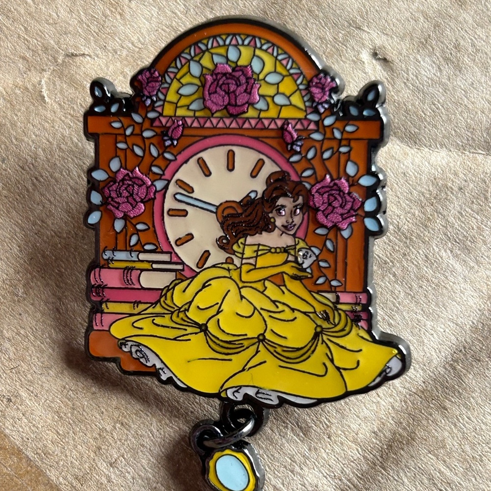 Loungefly Belle Beauty and the Beast Disney Princess Clock Pin